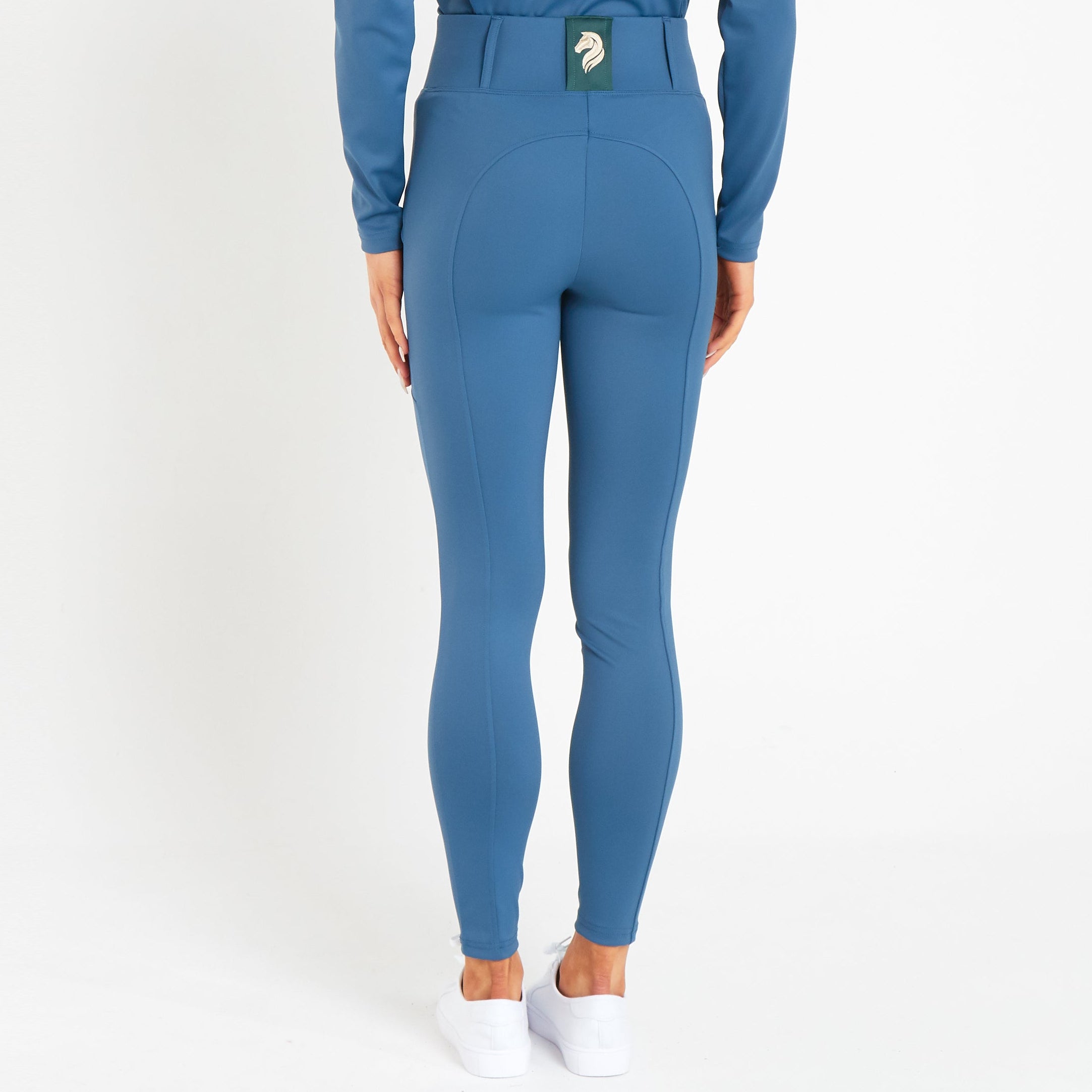 Cavvalure Blue everyday equestrian riding leggings – back view