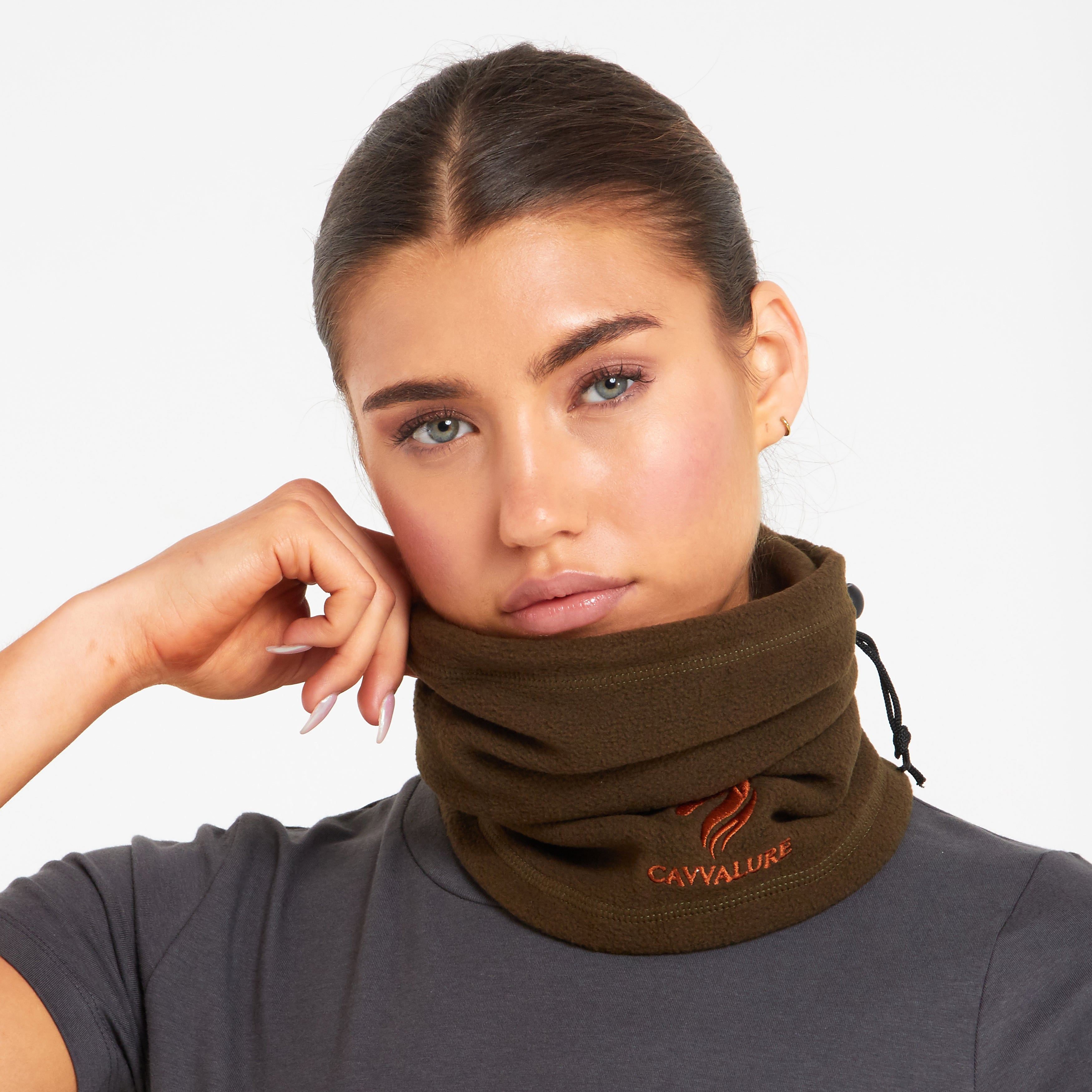 Cavvalure equestrian polar fleece riding snood – front view