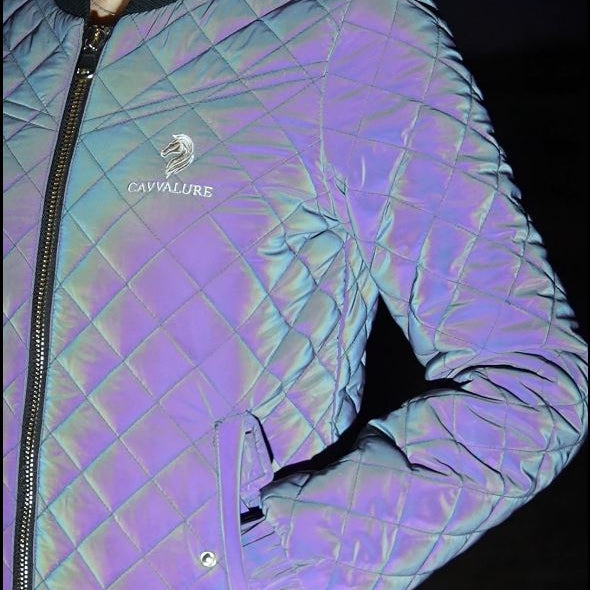Women’s Reflective Riding Bomber Jacket – Cavvalure Noctis