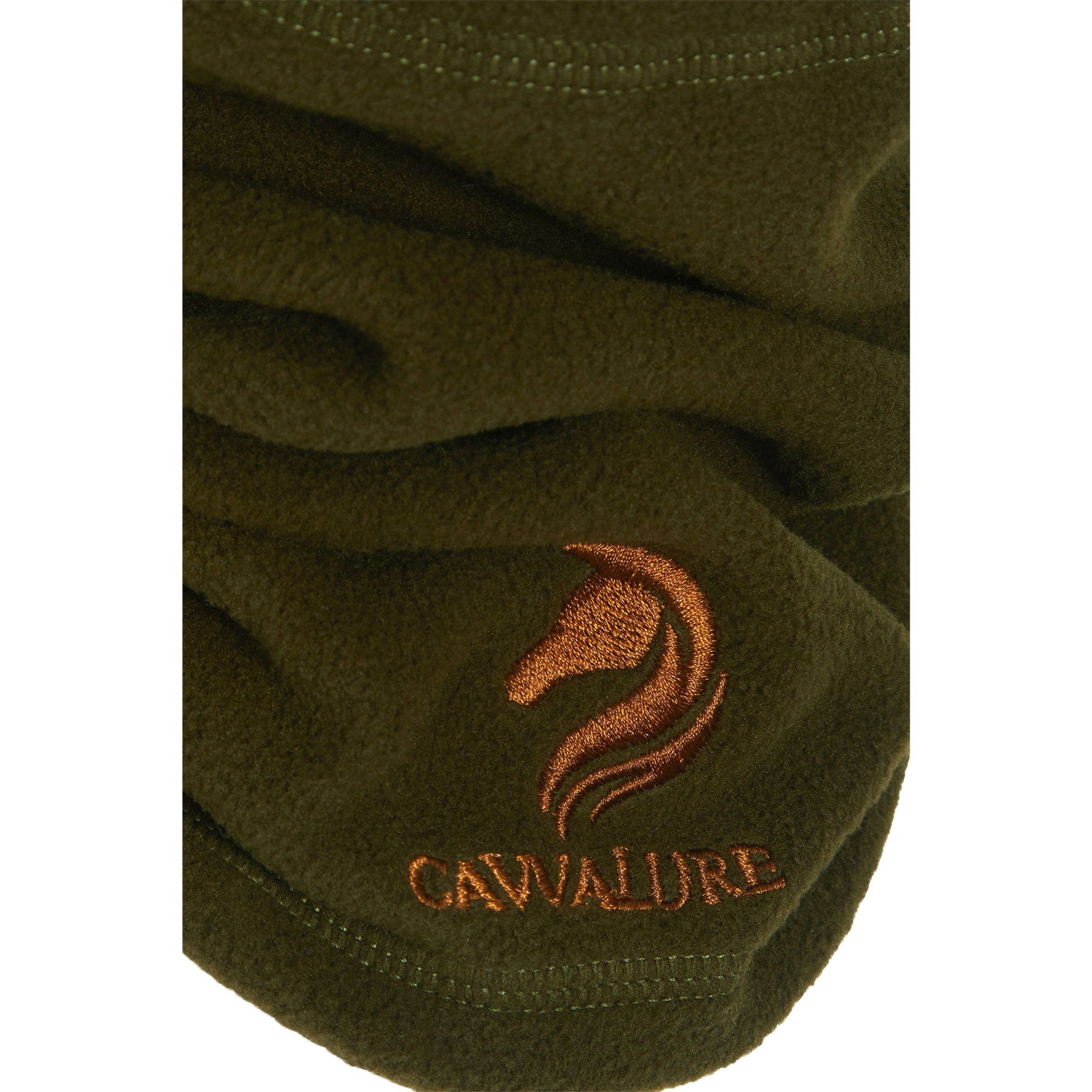 Equestrian winter snood closeup