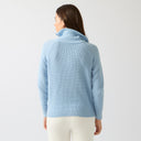 Cavvalure women's equestrian blue knit top – detail view