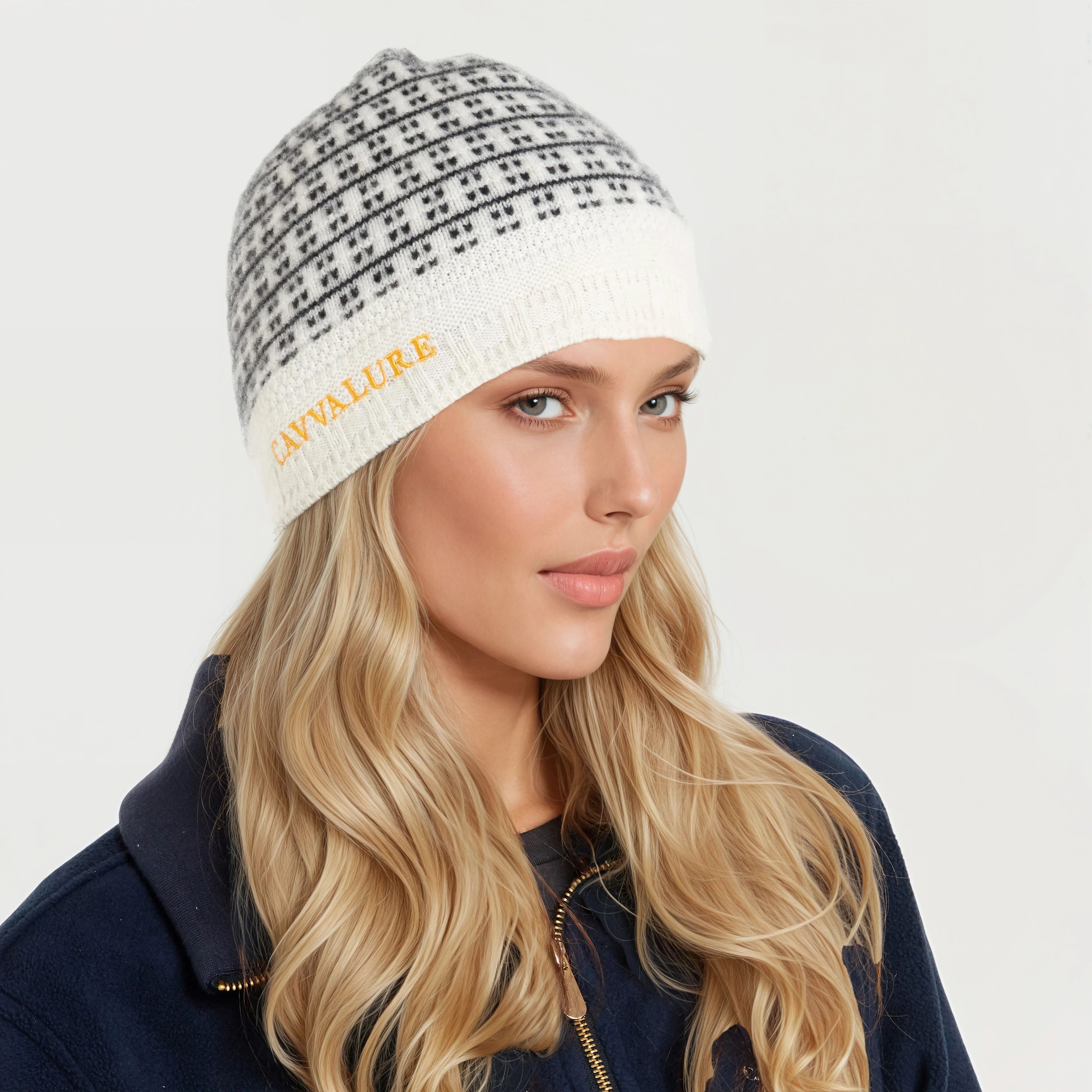 Luxury Cashmere Beanie - Heritage Jacquard