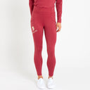 Cavvalure Red knee grip equestrian riding leggings – front view