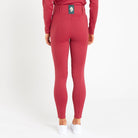 Red jumpsuit with brand logo on a white background