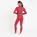 Cavvalure Red women's equestrian base layer – full length on model