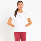 Cavvalure Porcelain Frost bamboo equestrian T-shirt – front view on model