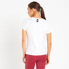 Cavvalure Porcelain Frost bamboo equestrian T-shirt – back view on model