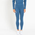 Cavvalure Blue knee grip equestrian riding leggings – front view