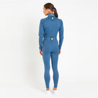 Cavvalure Blue knee grip equestrian riding leggings – detail view