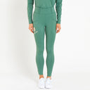 Cavvalure Green everyday equestrian riding leggings – front view