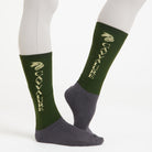 Cavvalure equestrian riding socks – on model with riding boots