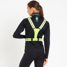 Cavvalure equestrian hi-vis LED safety vest – back view on model
