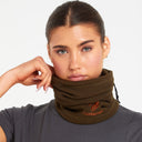Cavvalure equestrian polar fleece riding snood – on model