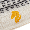 Cavvalure luxury cashmere Heritage Jacquard beanie – top view