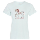 Cavvalure Olive Dust bamboo equestrian T-shirt – product flat detail