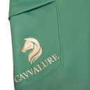 Cavvalure Hunting Green knee grip equestrian leggings – product flat front