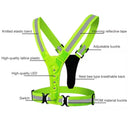 Cavvalure equestrian hi-vis vest – LED light strip detail