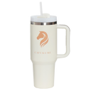 Cavvalure equestrian stainless steel tumbler – front view